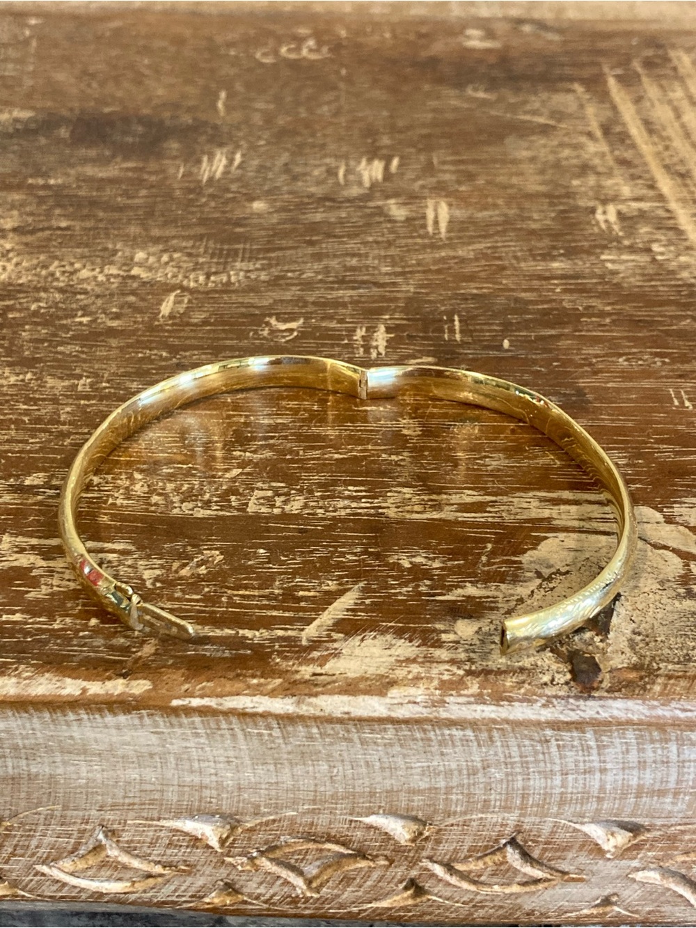 14k Gold Hinged Bangle Bracelet 7 Grams Scrap Broken Jewelry - Picture 5 of 17